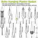 Hoteam 12 Pcs Macrame Plant Hangers Macrame Hanging Planters for Indoor Plants Handmade Boho Hanging Baskets Flower Pots Holder for Outdoor Home Wall Decor by GreenHaven Gardens