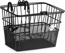 ProSource Wire Bike Basket Front for All Ages, Detachable Bicycle Front Basket with 15lbs Storage Capacity, Lightweight Steel Mesh Backing for Durable Daily Use, Black by GreenHaven Gardens