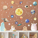 Glow in The Dark Stars and Planets for Ceiling, Glow Solar System Wall Stickers, Space Wall Decals for Kids Boys Room (Blue) by TinyTreasures Baby Boutique