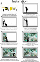 Green Marble Wallpaper Abstract Fabric Wall Mural for Living Room Bedroom Dining Room Basement(Not Self-Adhesive) by TinyTreasures Baby Boutique