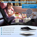 Car Seat Protector 2 Pack Baby Car Seat Covers with Mesh Pockets & Non-Slip Backing 600D Durable Seat Protector Under Baby Car Seat (Gray, Standard) by TinyTreasures Baby Boutique