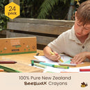Honeysticks Jumbo Crayons (24 Pack) - Non Toxic Crayons - 100% Pure Beeswax and Food Grade Colors - 24 Bright Colors - Large, Easy to Hold and Use - Preschool Art Supplies for Toddlers/Kids 3-5, 4-8 by TinyTreasures Baby Boutique