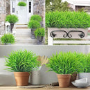 Ouddy Decor 16 Bundles Artificial Plants Outdoor Fake Grass Greenery Stems UV Resistant Faux Plastic Shrubs for Spring Summer Garden Pathway Window Box Front Porch Home Decor, Green by GreenHaven Gardens