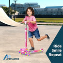 3-Wheel Kids Scooter with Multi-Color Lights on Deck & Wheels – 5-Height Adjustable Handlebar, Wide Anti-Slip Deck, Child Safety Certified, Boys & Girls Ages 3+ Supports Up to 150 lbs by TinyTreasures Baby Boutique