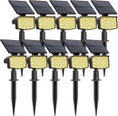 WELALO Solar Spot Lights Outdoor, [10 Pack/3 Modes] Solar Landscape Spotlights, Adjustable Solar Powered Security Lights, IP65 Waterproof Wall Lights for Walkway, Yard, Garden, Driveway (Warm White) by GreenHaven Gardens