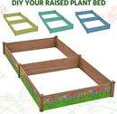 Yaheetech 8×4ft Wooden Horticulture Raised Garden Bed Divisible Elevated Planting Planter Box for Flowers/Vegetables/Herbs in Backyard/Patio Outdoor, 93 x 48 x 10in, Dark Brown by GreenHaven Gardens
