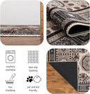 Keen Home Design 2x7 Rug - Machine Washable Runner Rug with Non-Slip Backing, Ideal for Hallway, Entryway, Kitchen, Laundry Room - Vintage, Easy Clean, Durable, Low Pile Rug - (2'6" x 7') by CozyNest Decor
