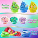 YOPINSAND DIY Slime Kit for Girls, Slime Making Kit for Kids, Glimmer Crunchy, Butter, Foam, Cloud Slime with Mermaid Add-ins, Foam Balls, Charms, Glitters, Party Favors Gift Toys for Kids 6-12 by TinyTreasures Baby Boutique