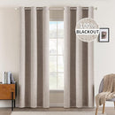 MIULEE Linen Blackout Curtains and Drapes 100% Room Darkening Thermal Insulated Grommet Window Panels with Coating 2 PCs W 42 x L 84 inches Khaki by TinyTreasures Baby Boutique