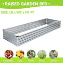 MGNO 2pcs 8x2x1FT Galvanized Raised Garden Bed-Outdoor Planter Box for Vegetables-Metal Garden Bed,Rectangle Planting Box for Herb,Flower by GreenHaven Gardens