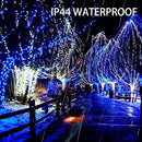 Dazzle Bright Christmas String Lights, Connectable Waterproof String Lights Green Wire with 8 Modes, Christmas Decorations for Indoor Yard Garden (Blue, 300 LED) by GreenHaven Gardens