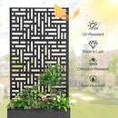 Raised Garden Bed with Trellis and Wheels,73"x35"x16" Metal Raised Garden Bed,Black Modern Metal Planter with Climbing Trellis for Vines & Vegetables by GreenHaven Gardens