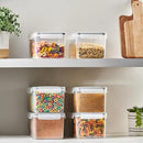 Large Airtight Food Storage Containers with Lids Set of 4 3.2L - 102 fl. oz Pasta storage Containers, BPA Free Plastic Spaghetti container - Air Tight Canisters for Kitchen Pantry Organization by CozyNest Decor