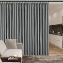Full Blackout Privacy Curtains, 240 Inch Extra Wide Linen Blend Drapes, Pinch Pleat Window Drapery for Room Divider Storage/Space Room Separation, 1 Panel, W 240" x L 96", Mid Grey by CozyNest Decor