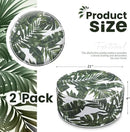 2 Pack Outdoor Inflatable Ottoman Waterproof Inflatable Pouf Foot Rest with Handle D21 x H9 Portable for Patio Camping Garden or Home by CozyNest Decor