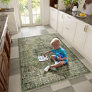 Machine Washable Throw Rugs for Entryway: Door Mat Indoor Entrance 4x6 Small Rug Stain Resistant Non-Slip Low Pile Soft Carpet for Kitchen Front Door Indoor Entrance Entry Bedroom by TinyTreasures Baby Boutique