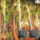 2 Pack 220 LED Firefly Bunch Lights, 8 Flashing Modes Waterproof Copper Wire Waterfall Lights, Fairy Lights for Indoor Outdoor Decor (Solar Warm White) by GreenHaven Gardens