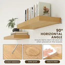 Deep Floating Shelves for Wall | 30 Inch Wide x 12 Inch Deep Floating Shelves | 30W x 12D Rustic Oak Wide Wall Shelves | Bookshelf Laundry Shelf TV Shelf by CozyNest Decor
