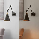 JONATHAN Y JYL7462D Rover 7" Classic Industrial Metal Adjustable Arm LED Wall Sconce, Rustic Dark Gray/Brass Gold for Bedroom, Bathroom, Vanity by CozyNest Decor