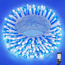 Vivideal 200 LED Christmas Lights Outdoor - 66ft Christmas String Lights 8 Modes Plug in Waterproof Fairy Lights with Timer Memory for Indoor Outside Bedroom Home Party Decoration, Blue&White by GreenHaven Gardens