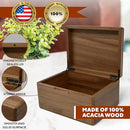 Unique Dad Gifts from Kids - Custom Acacia Wood Keepsake Box for Memories with Engraved Children Names, Personalized Gift Fathers Day from Daughter and Son, Dad Birthday Gift from Kids, 8x6x4 in by TinyTreasures Baby Boutique