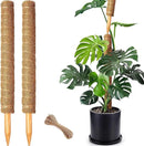 2 Pack 21 Inch Moss Poles, Stackable Moss Pole for Plants Monstera, 37 Inch Tall Moss Poles for Climbing Plants Indoor, Coir Totem Plant Support Stakes Stand for Potted Plants, Pothos by GreenHaven Gardens