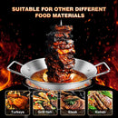 Stainless Steel Al Pastor Skewer & Gyro Pan for Grill – BBQ Vertical Skewer Pan Set with 3 Removable Spikes (8”/10”/12”), Brushes & Tongs, Brazilian Spit Stand for Tacos, Shawarma, Kebabs, Oven by GreenHaven Gardens