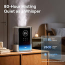 Dreo 8L Smart Humidifier Large Room 600ft², 80H Runtime Supersized Warm and Cool Mist Humidifiers for Bedroom Baby, 28dB Quiet Air Humidifier for Plants Indoor, Home, Whole House, Silver, HM717S by TinyTreasures Baby Boutique