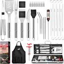 Kaluns Grilling Accessories, Dad Gifts for Christmas Grilling Gifts, Heavy Duty Stainless Steel Grill Set BBQ Grill Accessories for Outdoor Grill with Aluminum Case and Apron, Best Gifts for Men Dad by GreenHaven Gardens