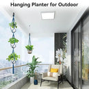 USLAI Macrame Plant Hanger Indoor Outdoor, Up to 4-15 inch Pot, Heavy 20lb Planters, Extra Long Strong Hanging Planter Basket Holder, Boho Home Decor, 35+72 Inch, Blue (POTS NOT Included) by GreenHaven Gardens