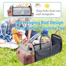 Jeryswet Baby Diaper Bags with Changing Station, Waterproof Large Capacity Diaper Bag Backpack for Moms Dads with USB Charging Port and Stroller Straps, Baby Shower Gifts, Pink-Grey by TinyTreasures Baby Boutique