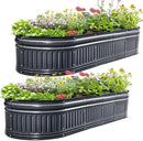 KING BIRD Raised Garden Bed Kit 2025 Upgraded Modular DIY Galvanized Planter Garden Box Outdoor for Gardening, Vegetables, Flowers, Elegant Roman Column Design, 71x24x24 in, Dark Grey by GreenHaven Gardens