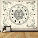 Lunerfex Mandala Moon Tapestry Boho Tapestry for Bedroom Black and White Tapestries Wall Hanging Living Room Wall Art and Home Decor 44x60 by CozyNest Decor