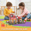 Magnetic Tiles, 50PCS Fire Station Theme Building Blocks Set, Magnet Building Blocks and STEM Preschool Toys for Toddlers Kids Ages 3-5 5-7 8-10 by TinyTreasures Baby Boutique