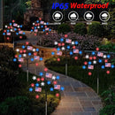 HUGSVIK 4 Packs 80LED 4th of July Decorations Outdoor, Upgraded Red White and Blue Solar Lights with Stars & American Flags, Outdoor Memorial Day Decorations Patriotic Lights for Yard Pathway Garden by GreenHaven Gardens
