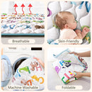 Baby Play Mat, 50x50 Playpen Mat with Super Soft Touch, Activity Mats with Upgraded Anti-Slip Bottom, Machine Washable Crawling Mats for Floor & Picnic (Animal Alphabets) by TinyTreasures Baby Boutique