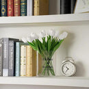 20pcs White Artificial Tulip Fake Flower 12.9 Inch Spring Mother's Day Easter Gift for Home Kitchen Wedding Decoration by CozyNest Decor
