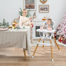 BABY JOY Convertible Baby High Chair, 3 in 1 Highchair w/Adjustable Legs, Dishwasher Safe Tray, Detachable PU Cushion, Footrest, 5-Point Harness for Babies Infants Toddlers (Gray) by TinyTreasures Baby Boutique