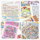 Sticker Therapy 3D Scenes – 6 Sets Large Size DIY 3D Sticker Scene with Tweezer for Adults & Kids Relief Stress Pass The Time, Cute Miniature House & Room Material Collection Book 01 by TinyTreasures Baby Boutique