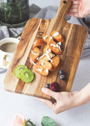 Acacia Wood Cutting Board - Wooden Kitchen Cutting Board for Meat, Cheese, Bread,Vegetables &Fruits- Charcuterie Board Cheese Serving Board with Handle,16" x 8.6” by CozyNest Decor