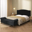 Velvet Upholstered Headboard Queen/Full Size Latest Model Wall Mount, Bed Frame Mount, Featuring High-Density Sponge Padding, Luxury Texture Easy Assembly Comfort and Style-Black by CozyNest Decor