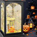 Halloween Snow Globe Lantern, Spooky Ghost Halloween Decor, Plug-in & Battery Operated Snow Globes for Halloween Decorations Indoor by CozyNest Decor