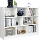 Tangkula 8-Cube Bookcase, Wood 3 Tier Open Storage Bookshelf, Modern Multipurpose Display Cabinet for Living Room, Study, Reading Nook, 48 x 12.5 x 36.5 Inch, White by CozyNest Decor