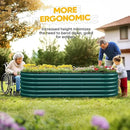 KING BIRD Raised Garden Bed Kit 2025 Upgraded Quick-Setup Galvanized Planter Garden Box Outdoor for Gardening, Vegetables, Flowers, 94x36x23 in, Green by GreenHaven Gardens