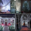 Toodour Solar Christmas Lights, 2 Packs Total 144ft 400 LED 8 Modes Solar String Lights, Waterproof Solar Outdoor Christmas Lights for Garden, Patio, Fence, Balcony, Christmas Tree Decor - White by GreenHaven Gardens