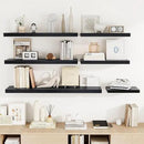24 Inch Floating Shelves, 24"x9.25"x1.5" Inch Deep Floating Shelves for Wall, Wooden Shelves for Bathroom, Bedroom, Living Room, Black by CozyNest Decor