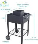 GarraÌ Raised Planter Box -Garden Cart with Wheels, Movable Square Outdoor Elevated Garden Bed with Wheels- Grow Vegetables Flowers Herbs on Patio, Deck, or Yard by GreenHaven Gardens