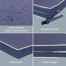 LVTXIII Patio Chair Cushions 22"x22"x3", Water-Repellent Outdoor Seat Cushions for Patio Furniture, Square Chair Pads with Ties for Home Garden Decoration, Set of 2, Textured Navy by GreenHaven Gardens