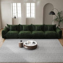 smilesun Modern Minimalist Chenille Modular Sectional Sofa, Oversized Couch and Loveseat Set with Thick Cushions, Upholstered Sofa for Living Room, Bedroom, Office, Apartment(Green,136" 4-Seater) by CozyNest Decor