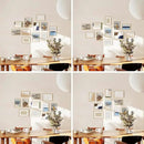 HAUS AND HUES Natural Oak Wood Gallery Wall Tabletop Frames Made with Real American Oak and Shatter-free Plexiglass - Set of 11 (Eight 4x6, Three 5x7, Framed Beige) by CozyNest Decor